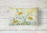 12 in x 16 in  Outdoor Throw Pillow Daisies by Maureen Bonfield Canvas Fabric Decorative Pillow
