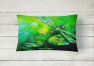 12 in x 16 in  Outdoor Throw Pillow Dragonfly Summer Flies Canvas Fabric Decorative Pillow