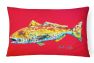 12 in x 16 in  Outdoor Throw Pillow Fish - Red Fish Alphonzo Canvas Fabric Decorative Pillow