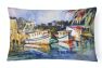 12 in x 16 in  Outdoor Throw Pillow Fly Creek Fish Market Canvas Fabric Decorative Pillow