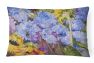12 in x 16 in  Outdoor Throw Pillow Hydrangeas and Sunflowers Canvas Fabric Decorative Pillow