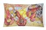 12 in x 16 in  Outdoor Throw Pillow Lobster Lobster Bake with Old Bay Seasonings Canvas Fabric Decorative Pillow
