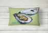 12 in x 16 in  Outdoor Throw Pillow Oysters Two Shells Canvas Fabric Decorative Pillow