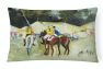 12 in x 16 in  Outdoor Throw Pillow Polo at the Point Canvas Fabric Decorative Pillow