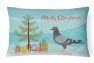 12 in x 16 in  Outdoor Throw Pillow Racing Pigeon Christmas Canvas Fabric Decorative Pillow