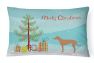 12 in x 16 in  Outdoor Throw Pillow Rhodesian Ridgeback Christmas Canvas Fabric Decorative Pillow