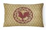 12 in x 16 in  Outdoor Throw Pillow Rooster Chicken Coop Canvas Fabric Decorative Pillow