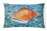12 in x 16 in  Outdoor Throw Pillow Sea Shell Canvas Fabric Decorative Pillow