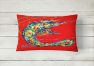 12 in x 16 in  Outdoor Throw Pillow Shrimp Boil Canvas Fabric Decorative Pillow