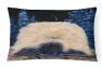 12 in x 16 in  Outdoor Throw Pillow Starry Night Pekingese Canvas Fabric Decorative Pillow