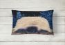 12 in x 16 in  Outdoor Throw Pillow Starry Night Pekingese Canvas Fabric Decorative Pillow