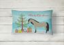12 in x 16 in  Outdoor Throw Pillow Welsh Pony Horse Christmas Canvas Fabric Decorative Pillow