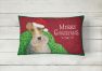 12 in x 16 in  Outdoor Throw Pillow Wire Fox Terrier Christmas Canvas Fabric Decorative Pillow