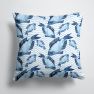 14 in x 14 in Outdoor Throw PillowBeach Watercolor Fishes Fabric Decorative Pillow
