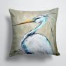 14 in x 14 in Outdoor Throw PillowBlue Heron Smitty's Brother Fabric Decorative Pillow