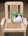14 in x 14 in Outdoor Throw PillowBorzoi St Patrick's Fabric Decorative Pillow