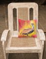 14 in x 14 in Outdoor Throw PillowBrown Pelican Hot and Spicy Fabric Decorative Pillow