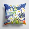 14 in x 14 in Outdoor Throw PillowFlowers - Daisy Fabric Decorative Pillow
