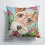 14 in x 14 in Outdoor Throw PillowFox Terrier by Judith Yates Fabric Decorative Pillow