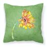 14 in x 14 in Outdoor Throw PillowGerber Daisy Orange Fabric Decorative Pillow