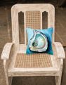 14 in x 14 in Outdoor Throw PillowOyster Fabric Decorative Pillow