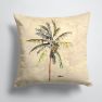 14 in x 14 in Outdoor Throw PillowPalm Tree #3 Fabric Decorative Pillow
