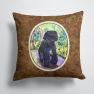 14 in x 14 in Outdoor Throw PillowPortuguese Water Dog Fabric Decorative Pillow