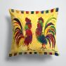 14 in x 14 in Outdoor Throw PillowRooster   Fabric Decorative Pillow