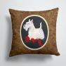 14 in x 14 in Outdoor Throw PillowScottish Terrier Fabric Decorative Pillow
