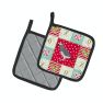 African Grey Parrot Love Pair of Pot Holders