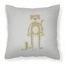 Alphabet J for Jaguar Fabric Decorative Pillow
