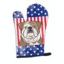 American Flag and English Bulldog  Oven Mitt