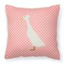 Bali Duck Pink Check Fabric Decorative Pillow