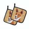 Basenji Wipe your Paws Pair of Pot Holders