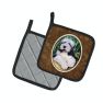 Bearded Collie Pair of Pot Holders