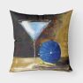 Blue Martini by Malenda Trick Fabric Decorative Pillow