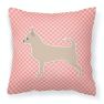 Chihuahua Checkerboard Pink Fabric Decorative Pillow
