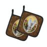 Chinese Crested Pair of Pot Holders