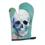 Day of the Dead Teal Skull Oven Mitt - Default Title