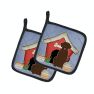 Dog House Collection Chocolate Labrador Pair of Pot Holders