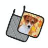 Jack Russell Terrier Fall Pair of Pot Holders