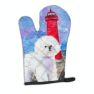 Lighthouse with Bichon Frise Oven Mitt