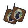 Portuguese Water Dog Pair of Pot Holders