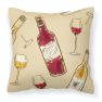 Red and White Wine Fabric Decorative Pillow