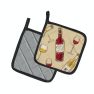 Red and White Wine Pair of Pot Holders