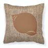 Shell Burlap and Brown BB1099 Fabric Decorative Pillow