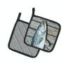 Speckled Trout Fish on Pier Pair of Pot Holders
