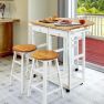 Breakfast Cart With Drop-Leaf Table