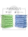 Classic Turkish Towels Genuine Cotton Soft Absorbent Amadeus Bath Towels 30x54 4 Piece Set