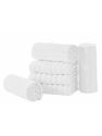 Classic Turkish Towels Genuine Cotton Soft Absorbent Brampton Hand Towels 6 Piece Set - White